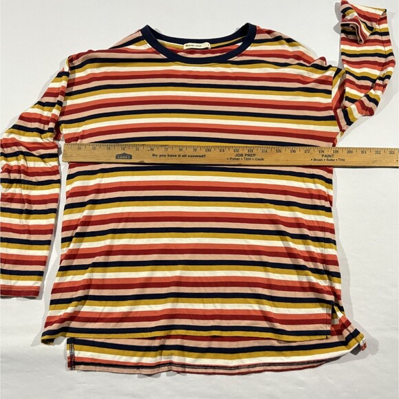 Marine Layer Merritt Crew Multi Stripe Long Sleeve Crew Cotton Modal Shirt Sz S - Picture 4 of 8
